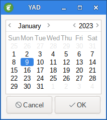 yad calendar