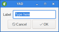 yad entry text