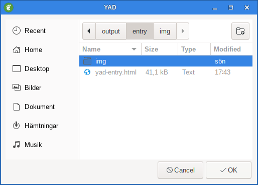 yad file directory
