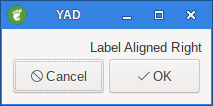 yad form align right