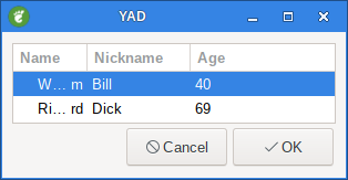 yad list ellipsize middle