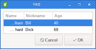 yad list ellipsize start