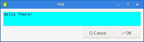 yad text info back cyan